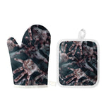 Scary Zombie Hands Print Oven Mitt And Pot Holder Set