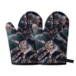 Scary Zombie Hands Print Oven Mitts