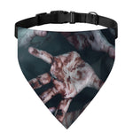 Scary Zombie Hands Print Over The Collar Dog Bandana
