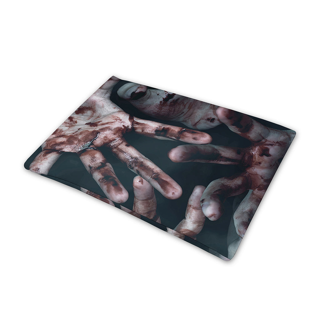 Scary Zombie Hands Print Pet Cooling Mat Cover