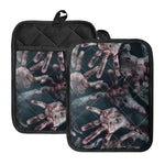 Scary Zombie Hands Print Pot Holders With Pocket