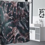 Scary Zombie Hands Print Premium Shower Curtain