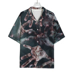 Scary Zombie Hands Print Rayon Hawaiian Shirt