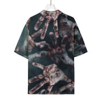 Scary Zombie Hands Print Rayon Hawaiian Shirt