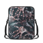 Scary Zombie Hands Print Rectangular Crossbody Bag