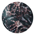 Scary Zombie Hands Print Round Blanket