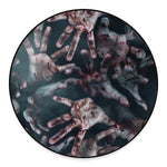 Scary Zombie Hands Print Round Floor Mat