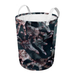 Scary Zombie Hands Print Round Laundry Basket