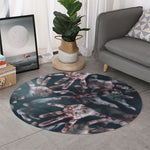 Scary Zombie Hands Print Round Rug