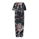 Scary Zombie Hands Print Short Sleeve Long Nightdress