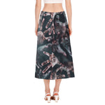 Scary Zombie Hands Print Side Slit Midi Skirt