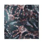 Scary Zombie Hands Print Silk Bandana