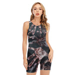 Scary Zombie Hands Print Sleeveless One Piece Swimsuit