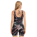Scary Zombie Hands Print Sleeveless One Piece Swimsuit