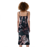 Scary Zombie Hands Print Slim Fit Midi Cami Dress