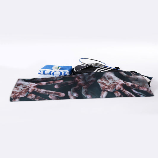 Scary Zombie Hands Print Sports Towel