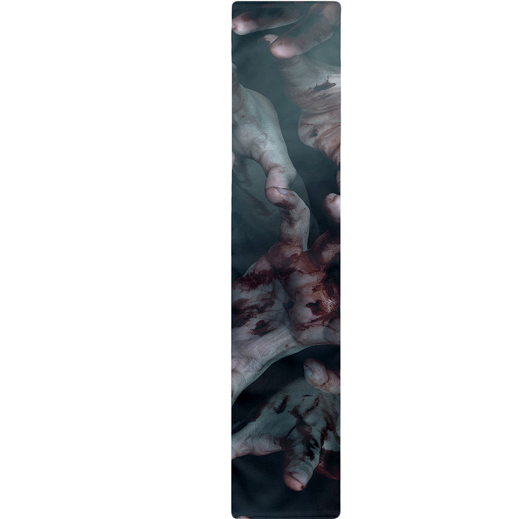 Scary Zombie Hands Print Table Runner
