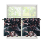Scary Zombie Hands Print Tier Curtains