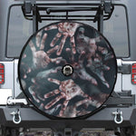 Scary Zombie Hands Print Tire Cover With Camera Hole