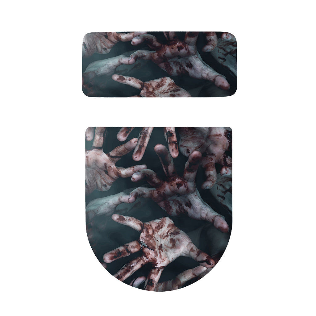 Scary Zombie Hands Print Toilet Lid And Tank Cover Set