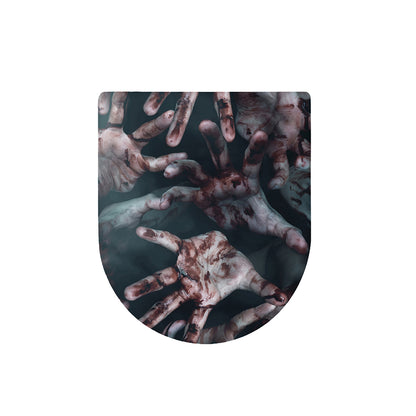 Scary Zombie Hands Print Toilet Lid Cover