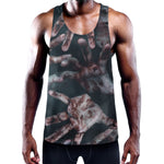 Scary Zombie Hands Print Training Tank Top