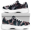 Scary Zombie Hands Print White Chunky Shoes