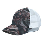 Scary Zombie Hands Print White Mesh Trucker Cap