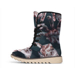 Scary Zombie Hands Print Winter Boots