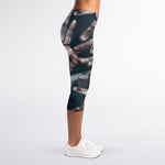 Scary Zombie Hands Print Women's Capri Leggings