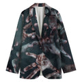 Scary Zombie Hands Print Women's Cotton Blazer