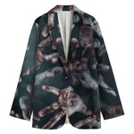Scary Zombie Hands Print Women's Cotton Blazer