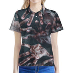 Scary Zombie Hands Print Women's Polo Shirt