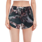 Scary Zombie Hands Print Women's Split Running Shorts