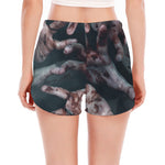 Scary Zombie Hands Print Women's Split Running Shorts