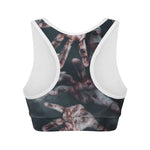 Scary Zombie Hands Print Women's Sports Bra