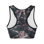 Scary Zombie Hands Print Women's Sports Bra