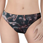 Scary Zombie Hands Print Women's Thong