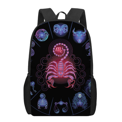 Scorpio And Astrological Signs Print 17 Inch Backpack