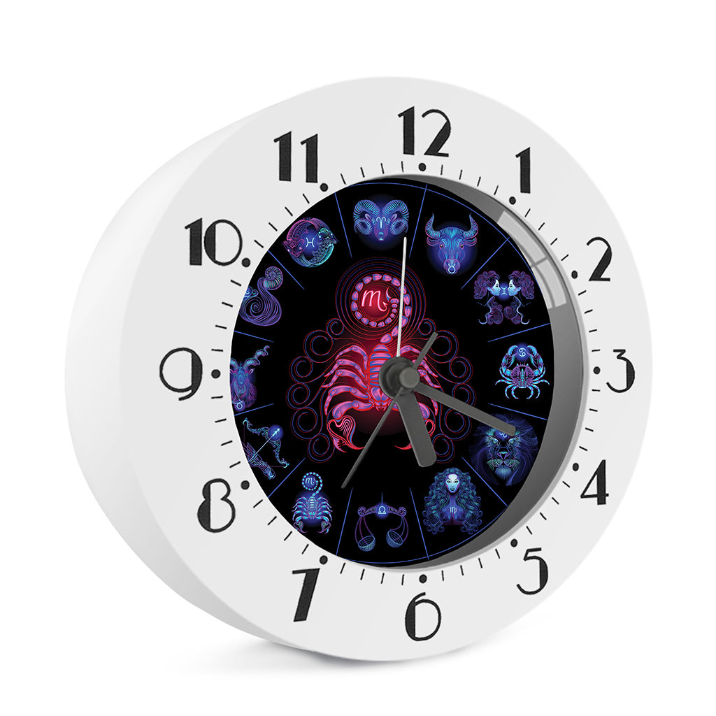Scorpio And Astrological Signs Print Alarm Clock