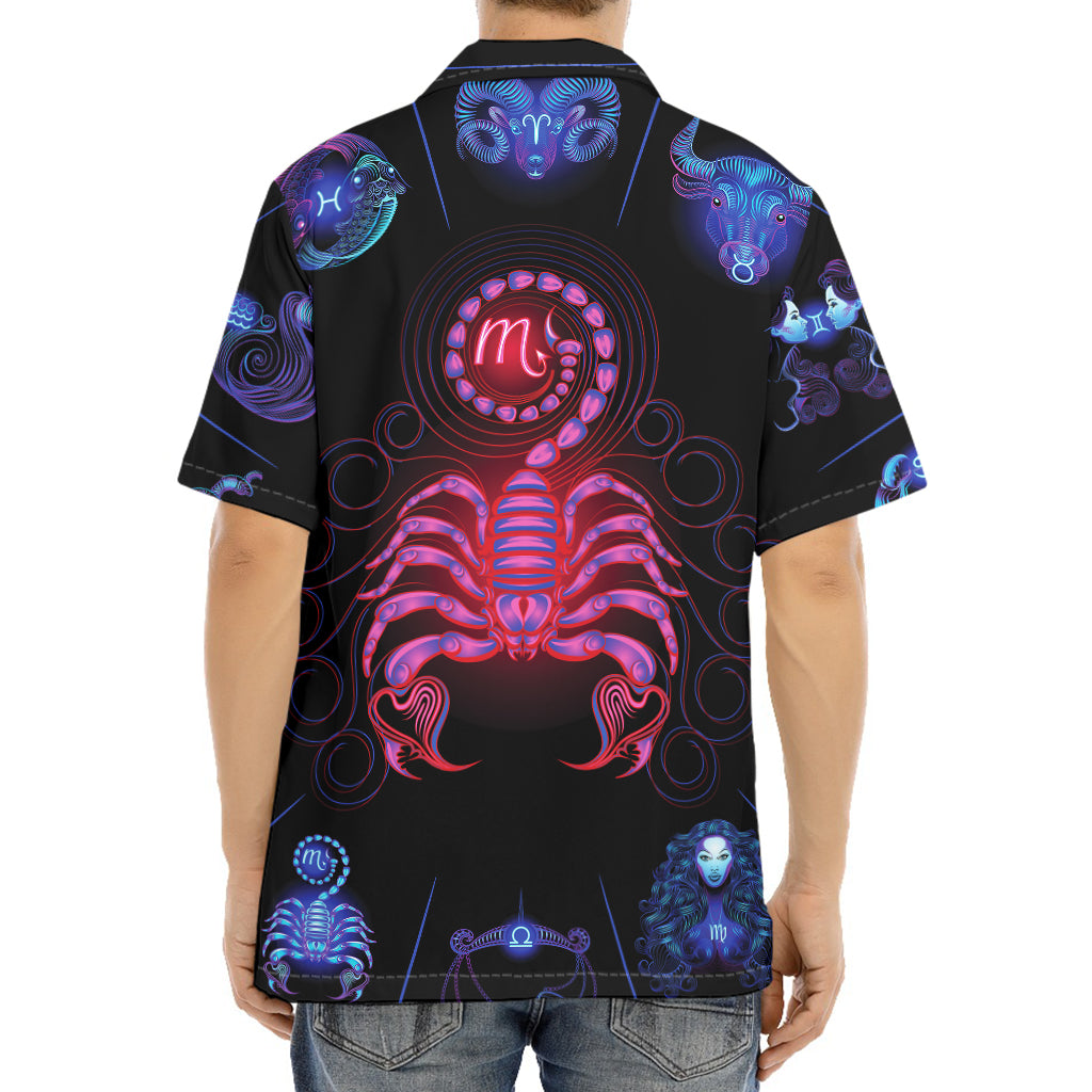 Scorpio And Astrological Signs Print Aloha Shirt