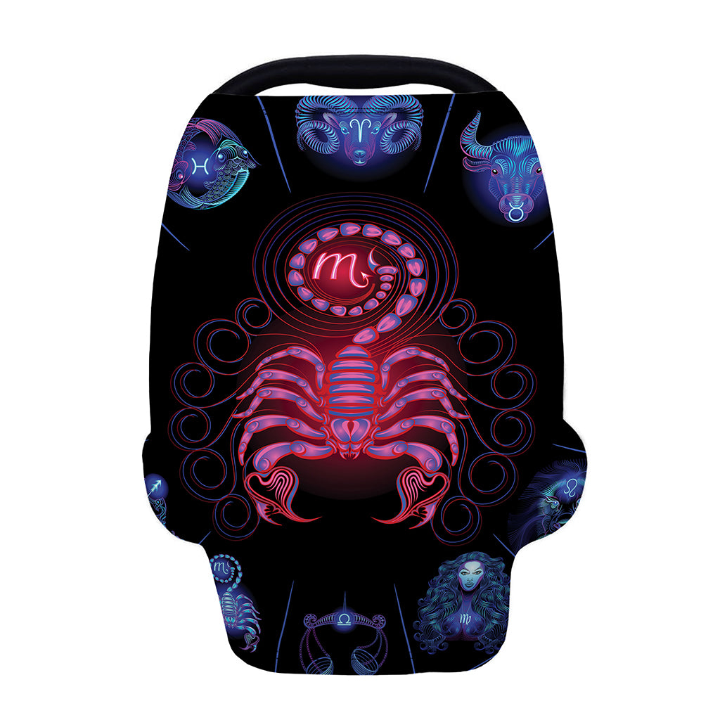 Scorpio And Astrological Signs Print Baby Seat Cover