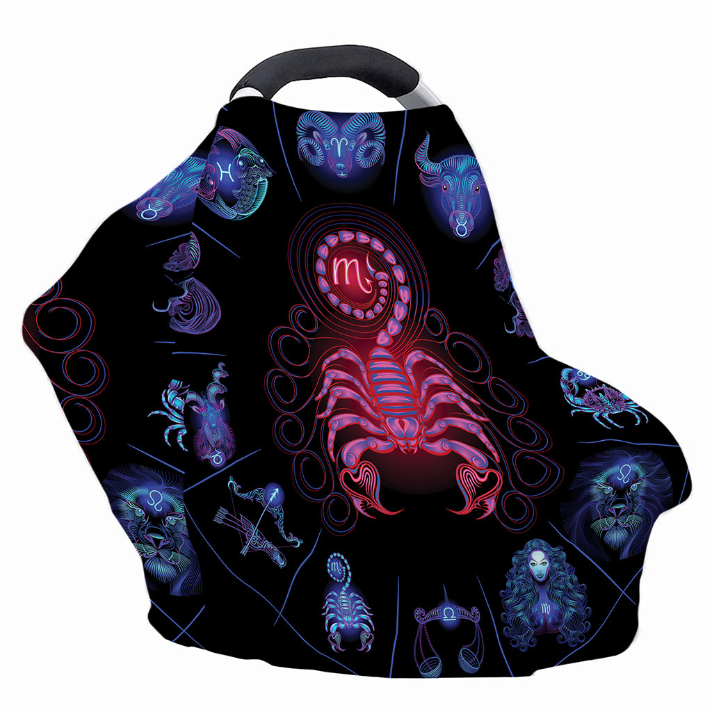 Scorpio And Astrological Signs Print Baby Seat Cover