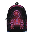 Scorpio And Astrological Signs Print School Backpack