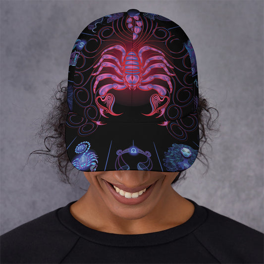 Scorpio And Astrological Signs Print Baseball Cap