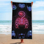 Scorpio And Astrological Signs Print Beach Towel