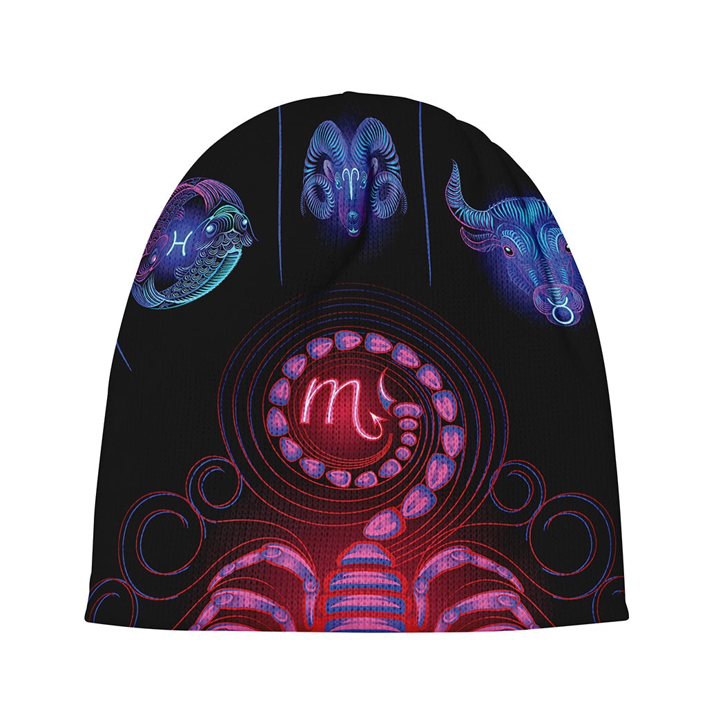 Scorpio And Astrological Signs Print Beanie