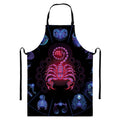 Scorpio And Astrological Signs Print Bib Apron With Pocket