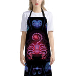 Scorpio And Astrological Signs Print Bib Apron With Pocket
