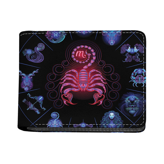 Scorpio And Astrological Signs Print Bifold Wallet